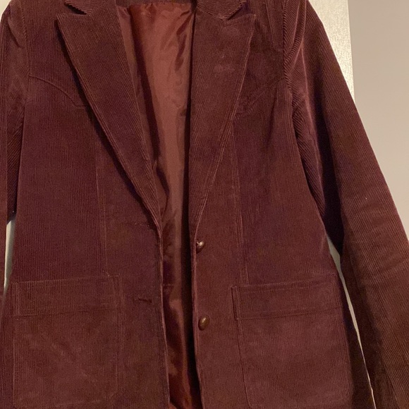 Licorice X Women’s Burgundy Corduroy Blazer Jacket - Picture 2 of 5